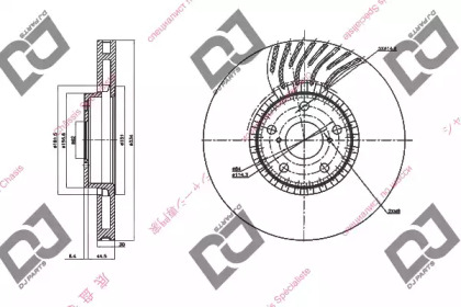 Тормозной диск DJ PARTS BD1436